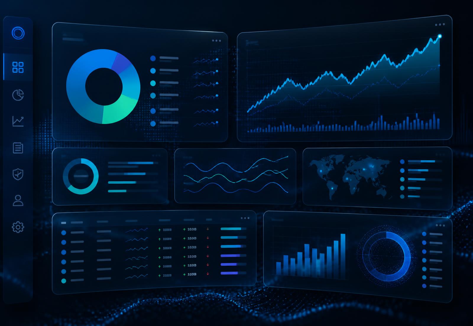 Portfolio 360 dashboard showing allocation, performance and holdings analytics